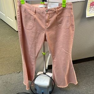 Women’s Flare Leg Pink Jeans Size 16WP